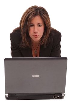 website designer woman with laptop computer